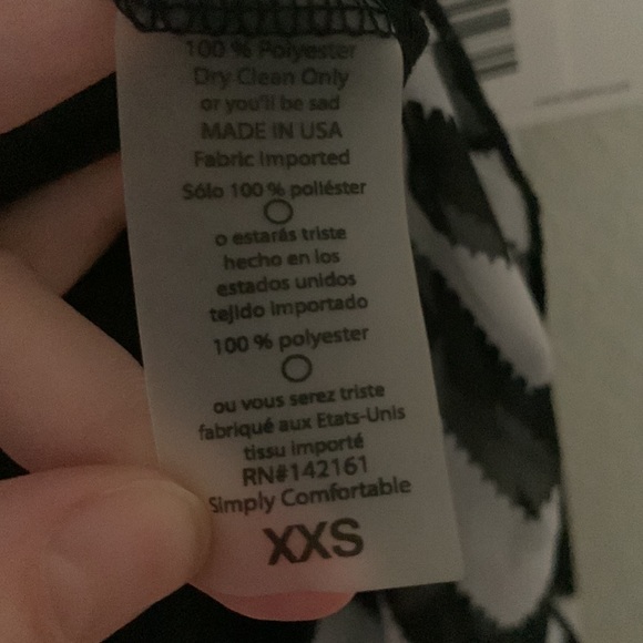 XXS Black & White Chevron LuLaRoe Lola Skirt - NWT - Picture 5 of 7